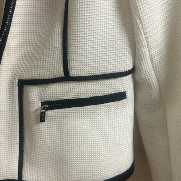 Calvin Klein piped pique zip front jacket - Picture 3 of 3